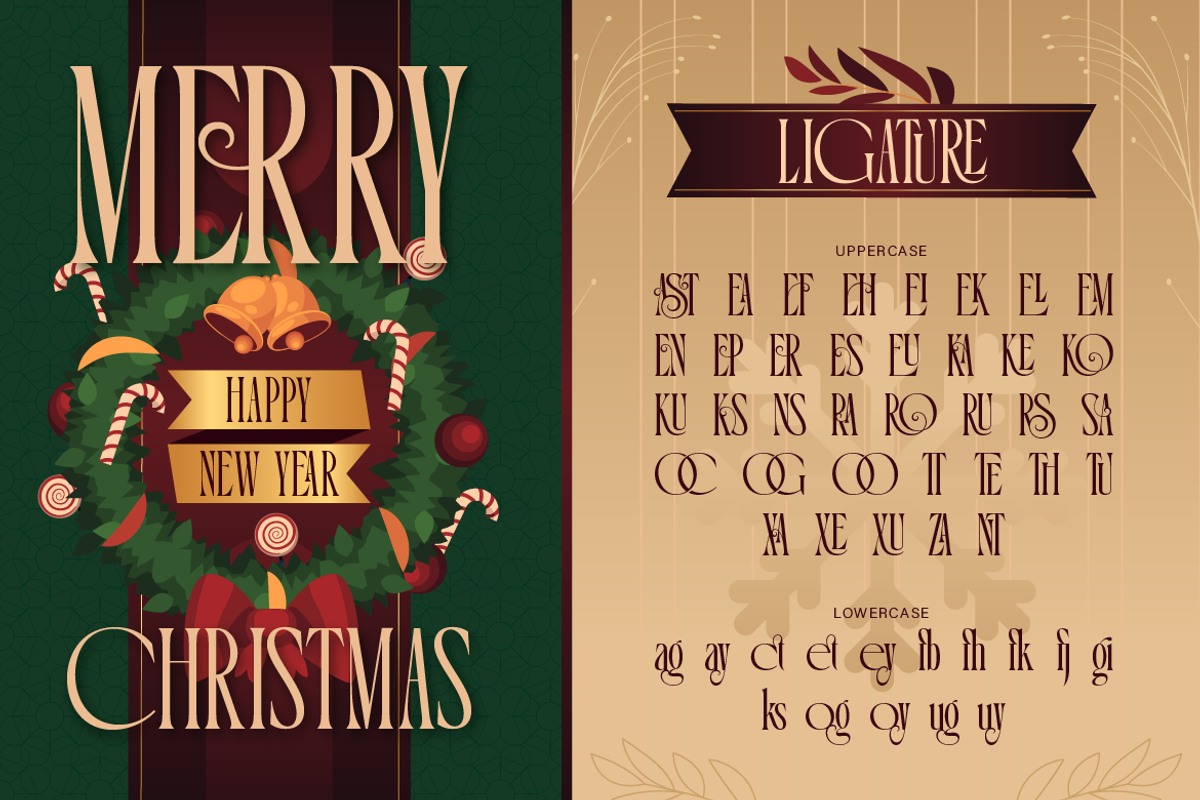 Santastic - Elegant Christmas Serif, a Serif Font by Burntilldead (Photo 5 of 12)