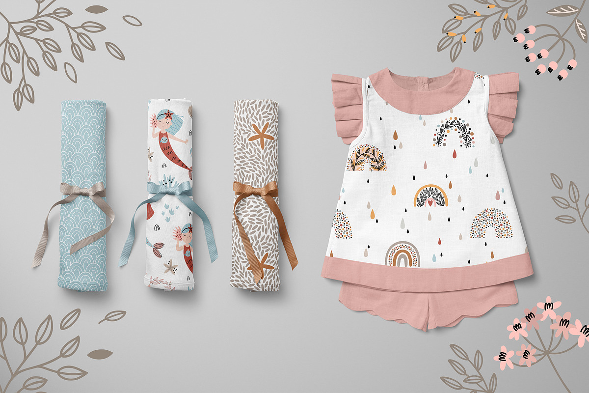 Mermaids baby illustrations, an Animal Illustration by OxanaTally (Photo 2 of 14)