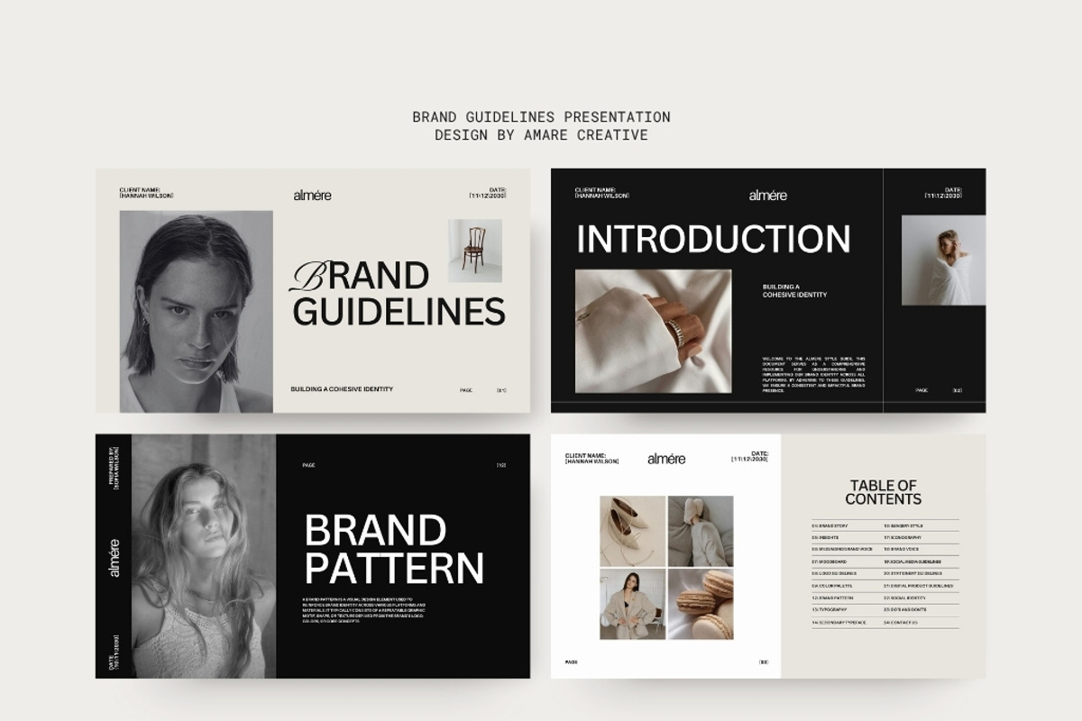30 Page Prewritten Brand Guidelines | Amare Creative preview 3