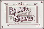 Roland Emerald, a Font by deadlock studio (Thumbnail 1 of 10)