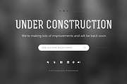 7 Under Construction Page Templates, a Landing Page Template by Prosymbols (Thumbnail 4 of 5)
