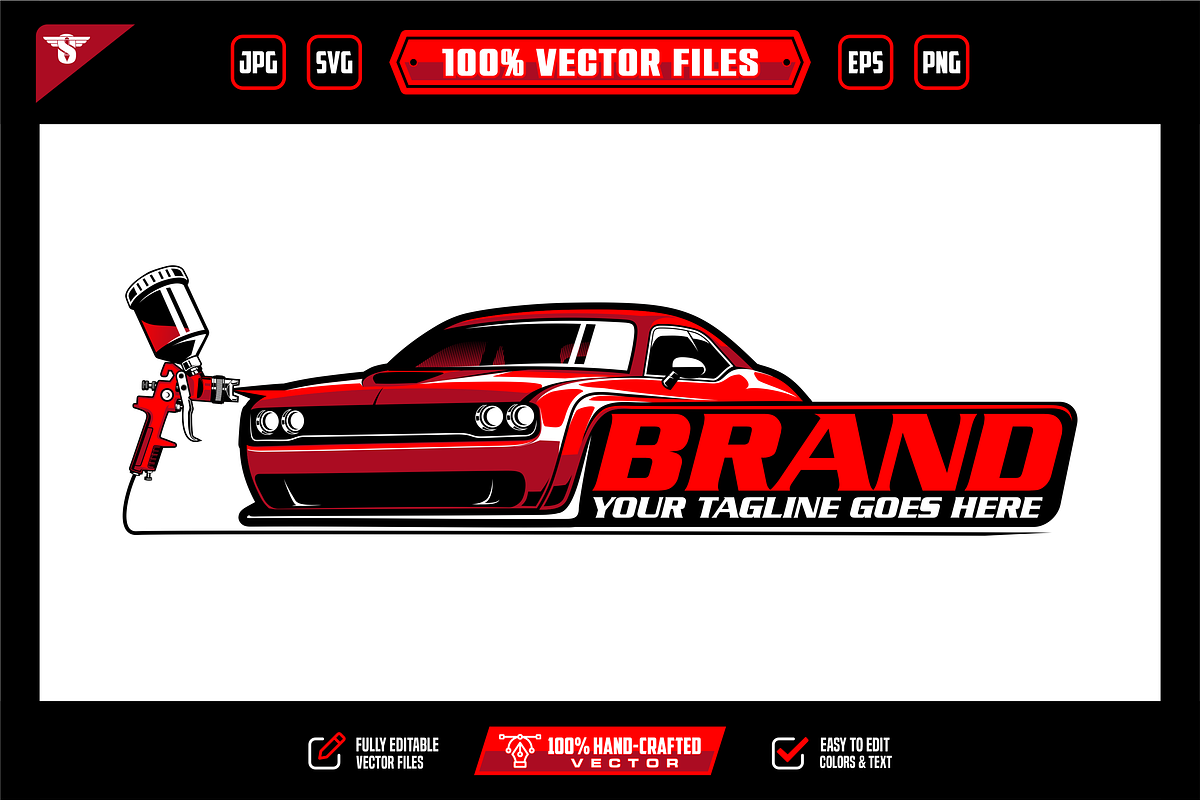 Car Painting Logo, Auto Body Shop, a Branding & Logo Template by slLametDesigns (Photo 1 of 6)