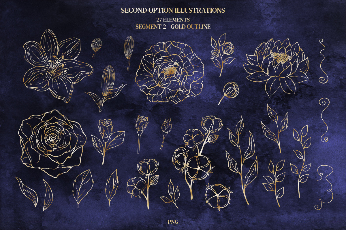 Floral Elements. Seamless Patterns., a Decorative Illustration by Diana Kovach (Photo 3 of 18)
