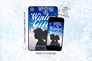 Romance Winter Premade Book Cover, a Print Template by Little Creative Scribbles