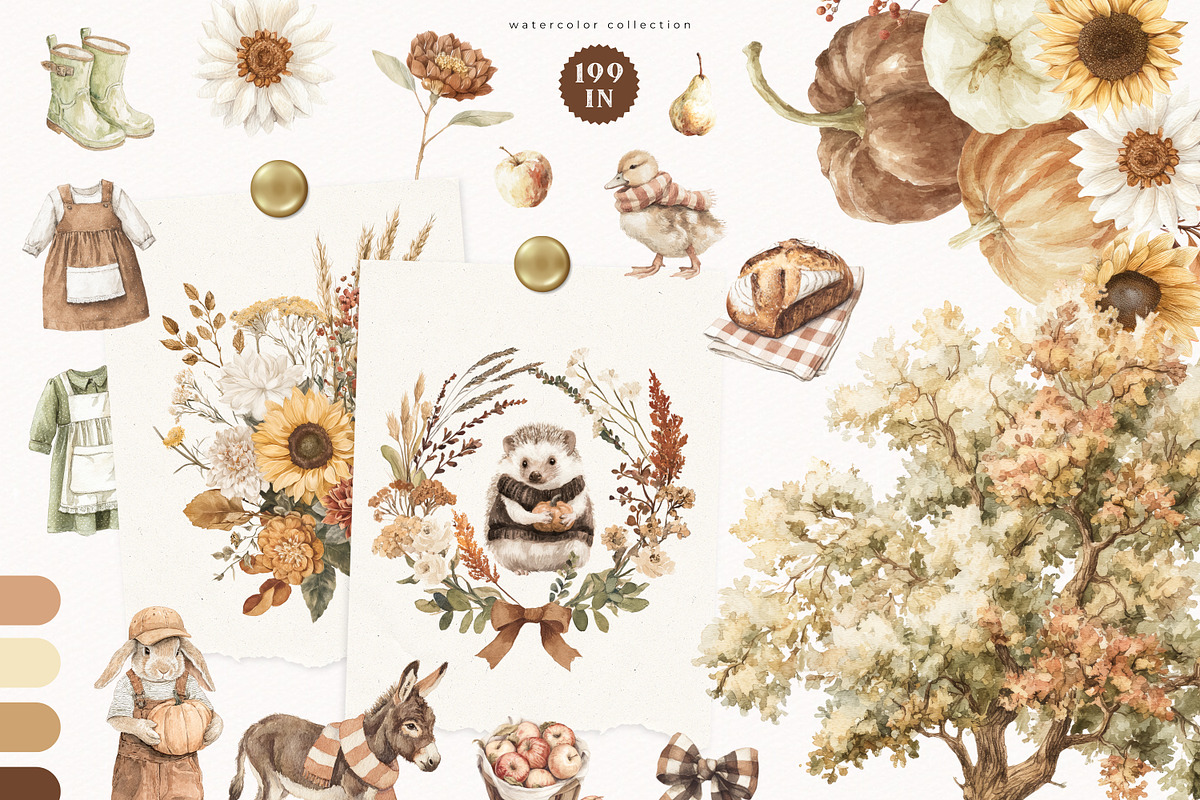 Autumn Valley Collection, a Seasonal Illustration by PeDe Designs (Photo 2 of 34)