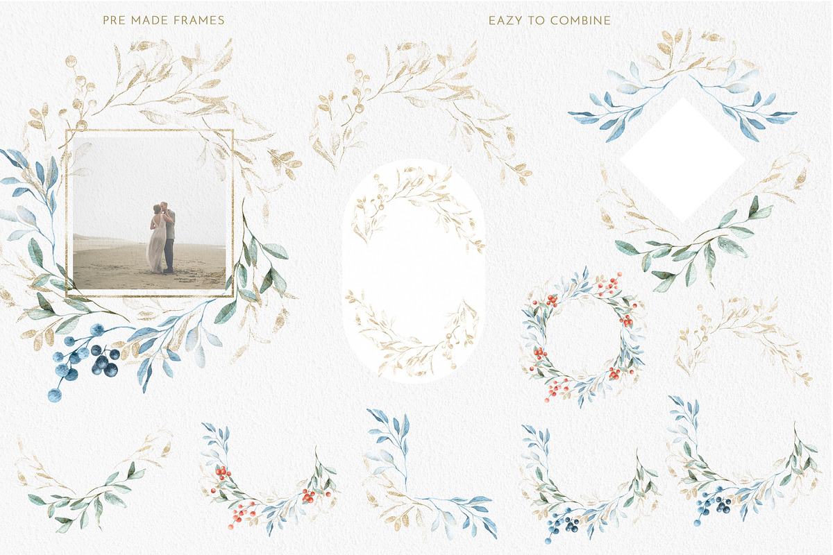 Winter Ornament Watercolor & Gold, an Illustration by Cat In Colour (Photo 5 of 6)