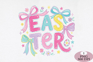 Pastel Easter Lettering PNG, an Illustration by Daily.Designs