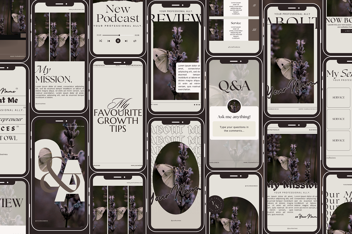 Soft Charcoal Social Media Brand Kit, a Branding & Logo Template by The Flossy Finch (Photo 16 of 18)