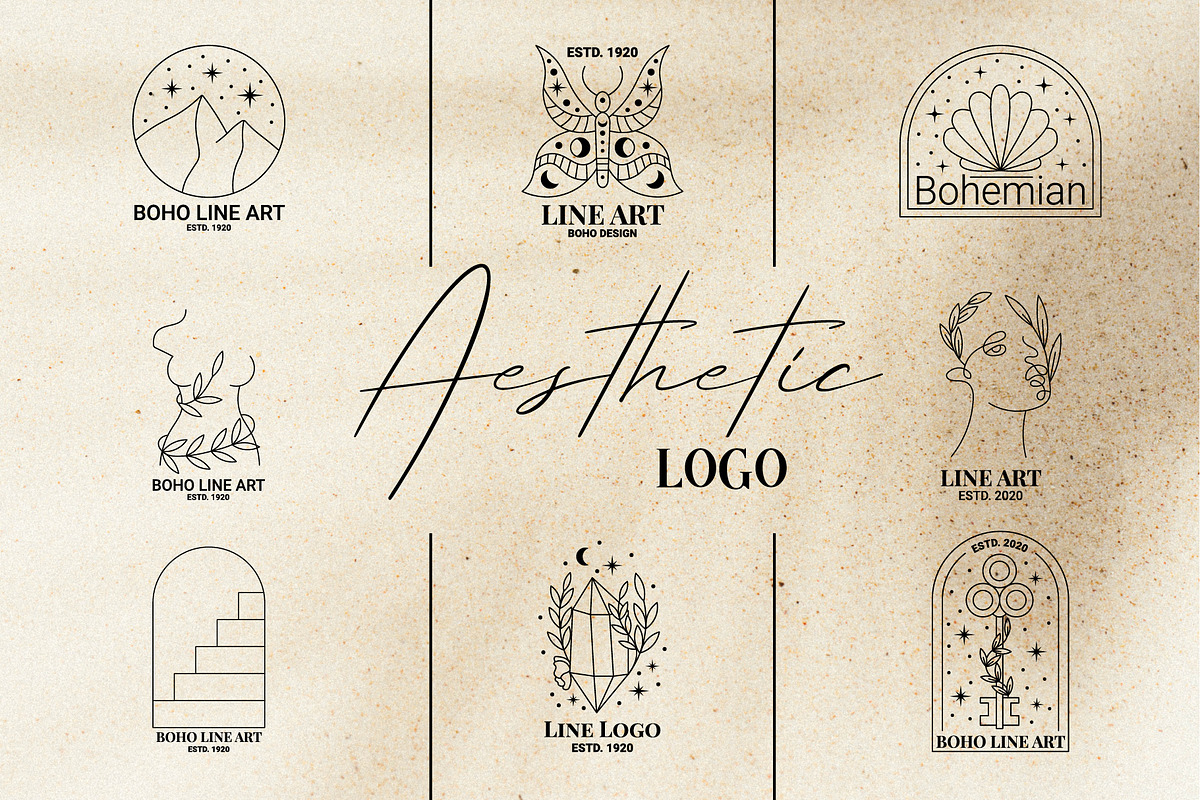 Bohemian Line Art Logos, an Illustration by AnnArt (Photo 5 of 8)