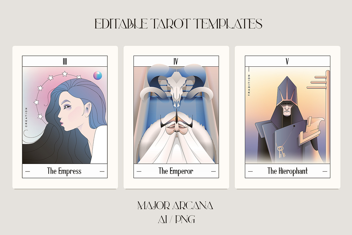 Tarot Card Templates- Major Arcana, an Illustration by Polar Vectors (Photo 3 of 13)