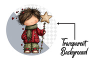 Whimsical Christmas Boy Clipart, an Illustration by Pixels.Craft (Thumbnail 2 of 6)