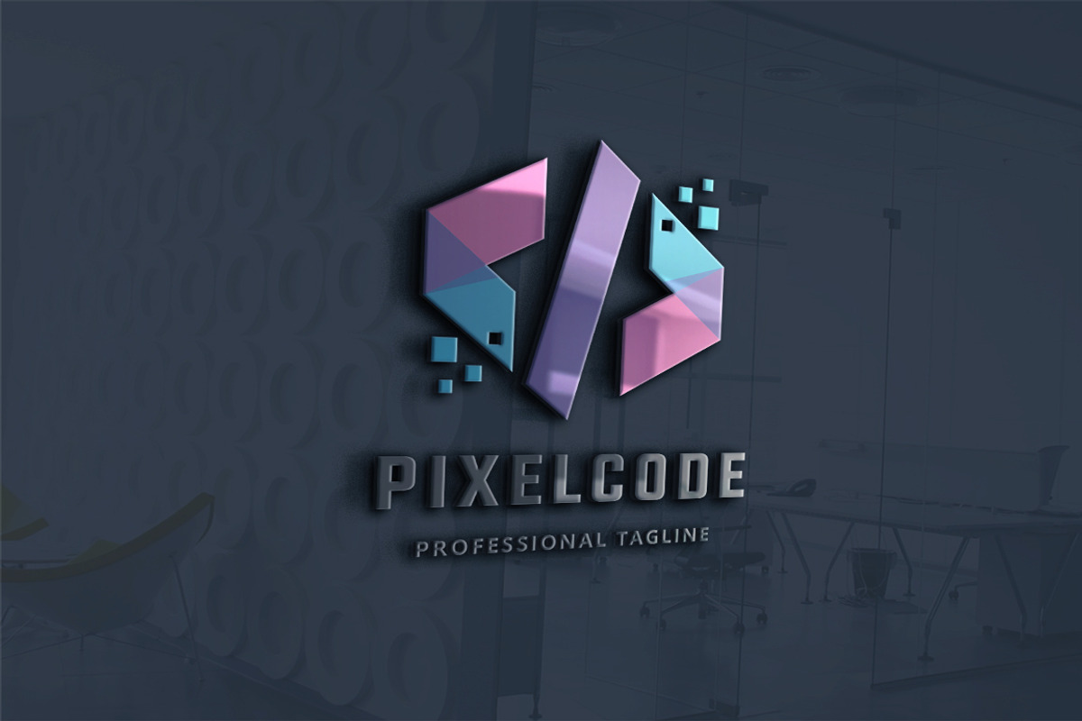 Pixel Code Logo, a Branding & Logo Template by Design_Planet