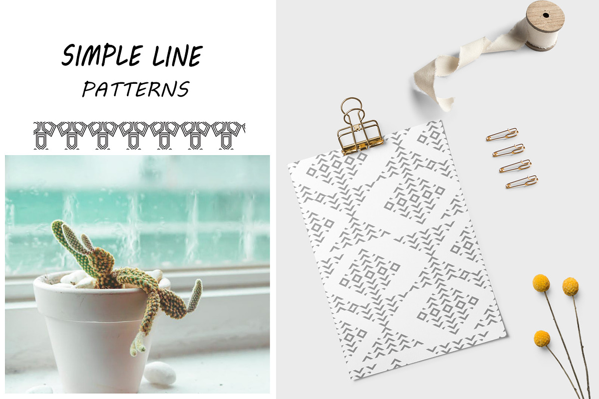 Monoline Geometric Patterns, a Pattern Graphic by Pixavics (Photo 3 of 9)