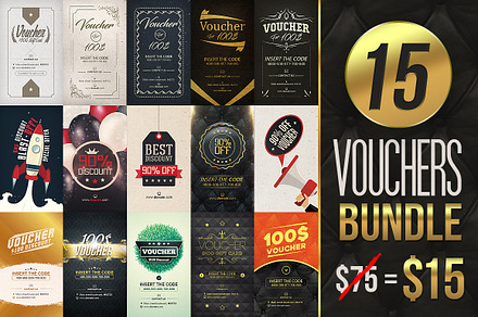 15 Vouchers Bundle [ 80% off ]