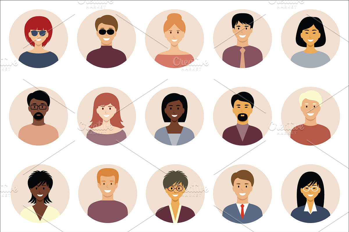 Avatar round icons with people, an Icon by Gurza SHOP (Photo 3 of 4)