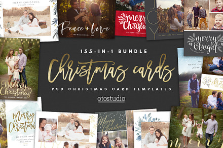SALE 155-in-1 Christmas Cards Bundle, a Card Template by OtoStudio