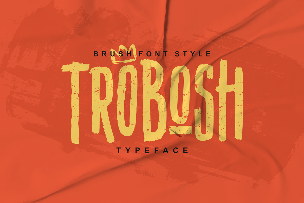 TROBOSH TYPEFACE BRUSH, a Sans Serif Font by 24Design Studios (Photo 1 of 6)