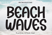 Beach Waves | Script Font, a Script Font by Scratchones (Thumbnail 1 of 8)