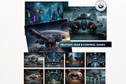 Sci-Fi Backdrops Digital Papers, a Decorative Illustration by ThatsDesignArt (Thumbnail 8 of 14)