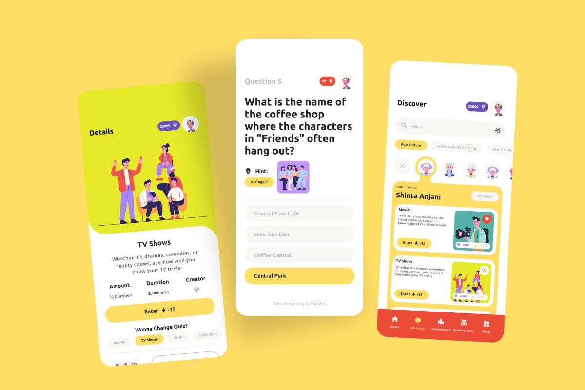 Izzy - Trivia Quiz Mobile App, an App Template by twinstd (Photo 3 of 5)