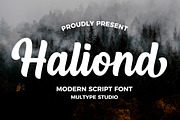 Haliond Modern Script, a Script Font by Multype Studio (Thumbnail 1 of 11)