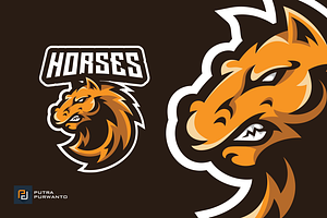 Horse Mascot Esport Logo Design