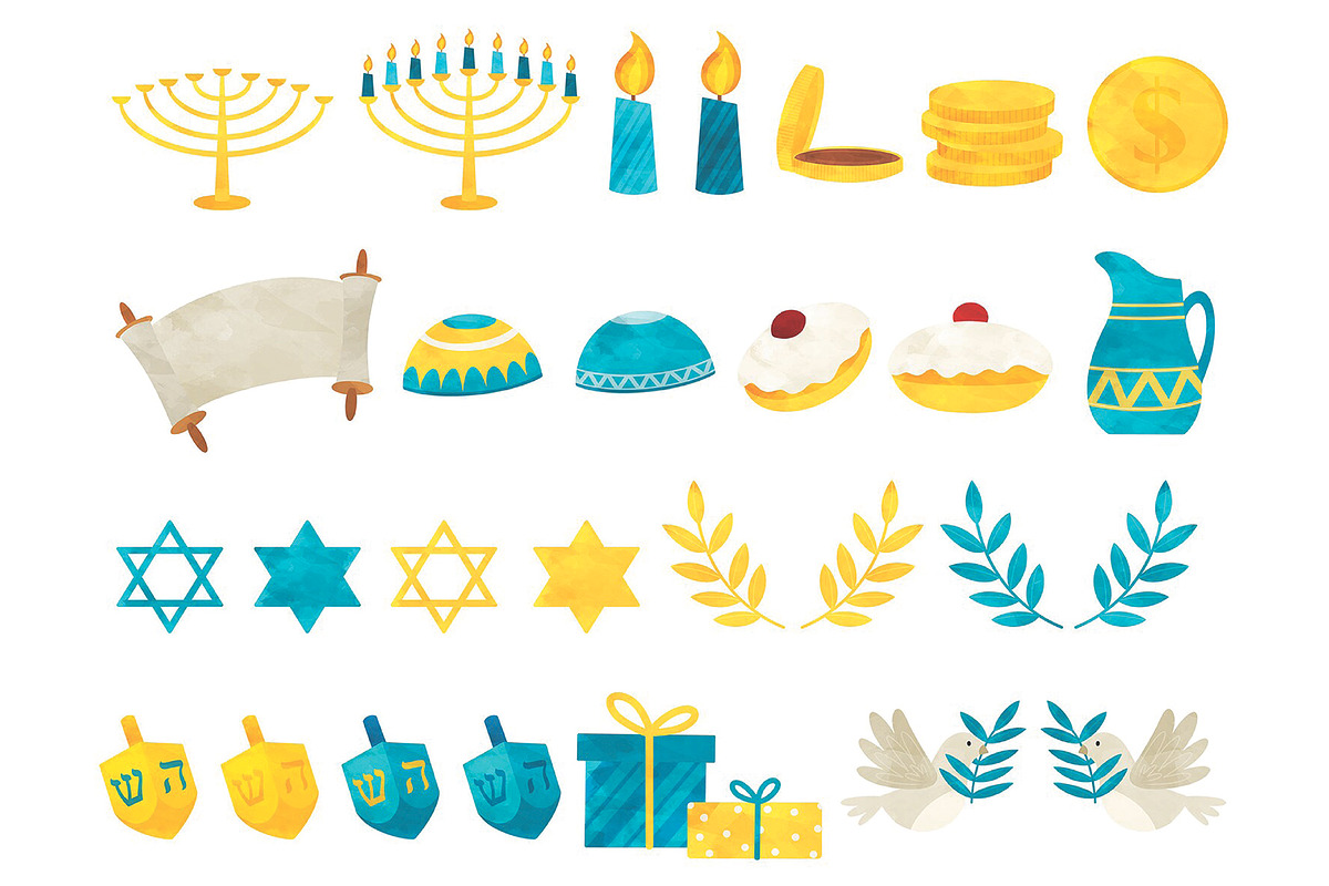 Hanukkah Clipart, a Seasonal Illustration by SugarPickle Clip Art (Photo 4 of 4)