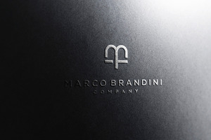 Logo Mockup Luxury Black Paper