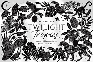 Twilight Tropics Vector Collection