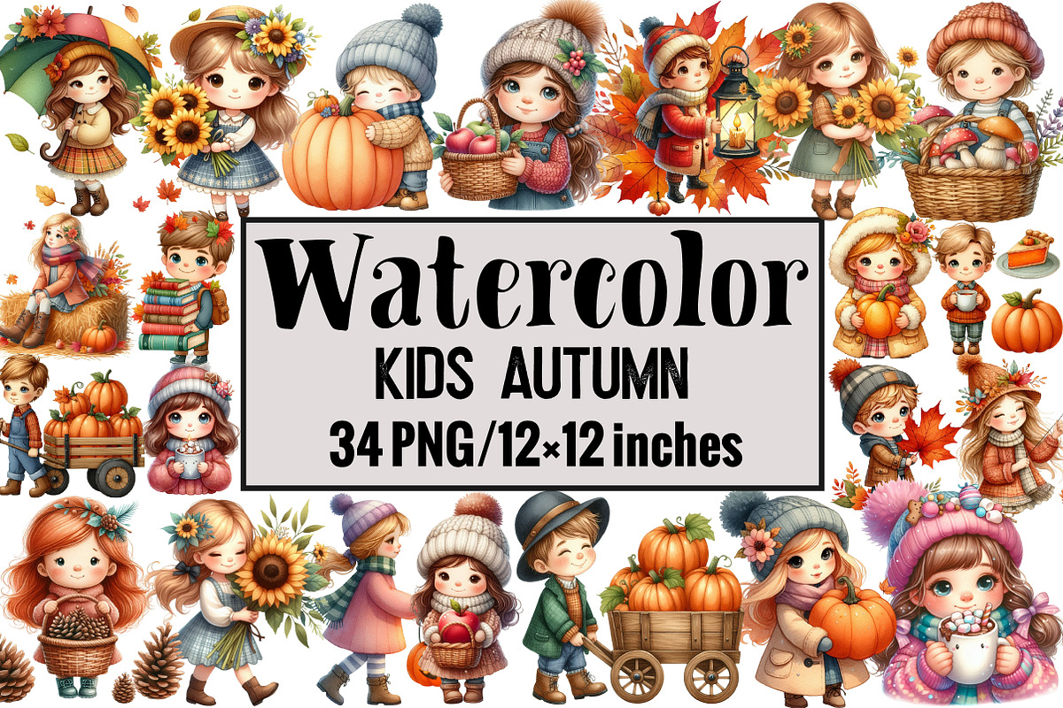 Kids Autumn, an Illustration by Design Market (Photo 1 of 3)