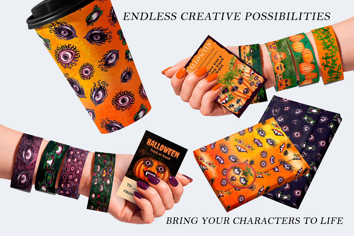Halloween Pumpkin Faces Creator, a Seasonal Illustration by EL_SUHOVA (Photo 10 of 11)