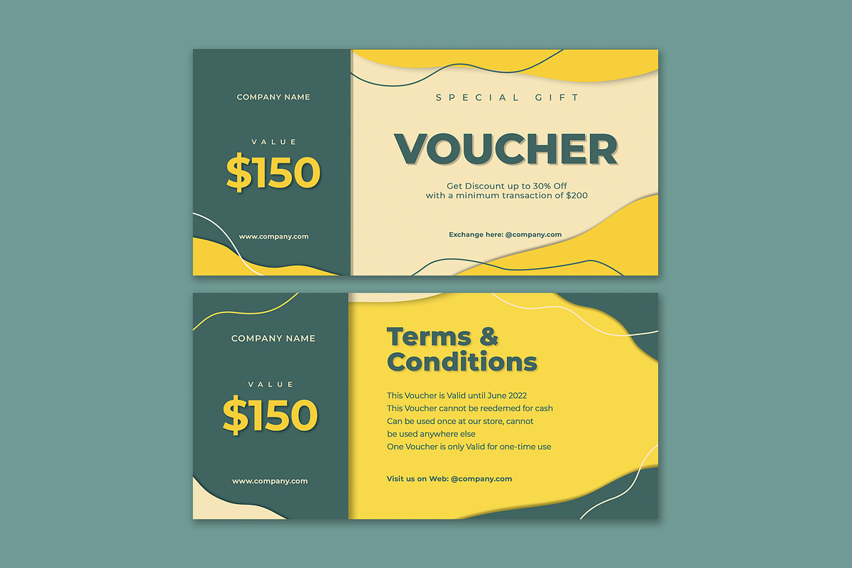 Yellow Fashion Voucher, a Card Template by rzkaamlya