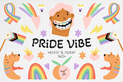 Pride vibe vector & raster graphics, a Seasonal Illustration by Paper Cherry (Thumbnail 1 of 18)