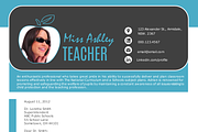 Modern teacher resume for MS Word, a Resume Template by Inkpower (Thumbnail 4 of 5)
