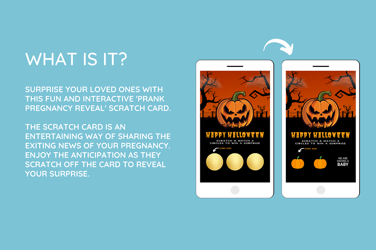 Halloween Pregnancy Scratch Card, an App Template by SunshineStudioBoutique (Photo 3 of 8)