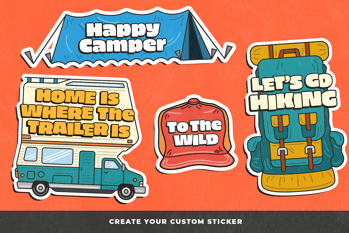 Adventure Awaits • A Sticker Creator, an Illustration by Vintage Voyage Supply (Photo 3 of 12)