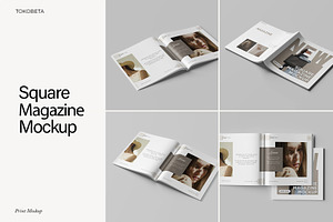 Square Magazine Mockup