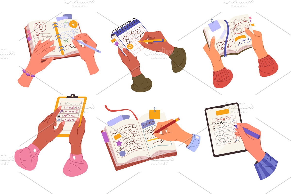 Set of vector planner or reminder, an Object Illustration by Elegant Solution