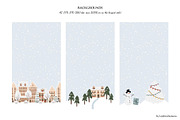 Christmas winter city clipart, a Person Illustration by LyubovZaytseva (Thumbnail 17 of 23)
