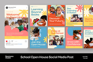 School Open House Instagram Post, a Social Media Template by Neermana