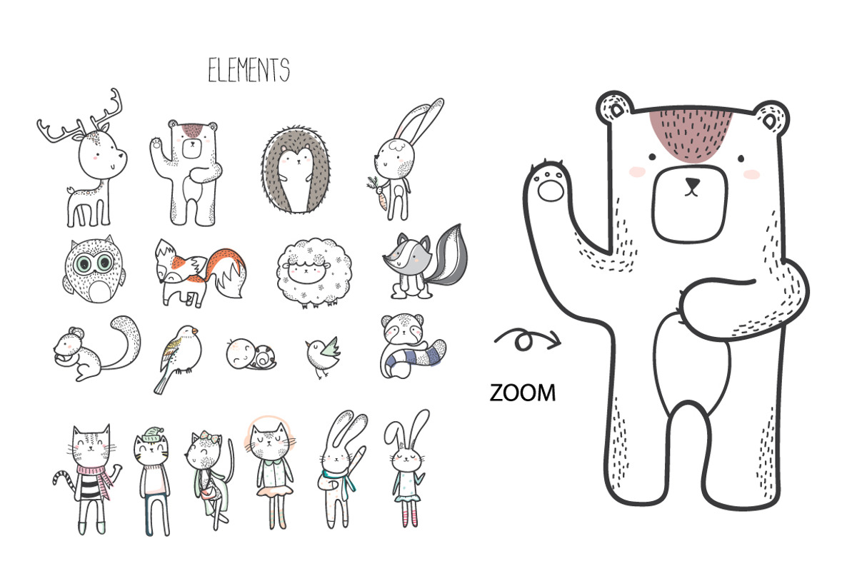 HAPPY Autumn Doodle vector, an Animal Illustration by MooBeer (Photo 3 of 8)