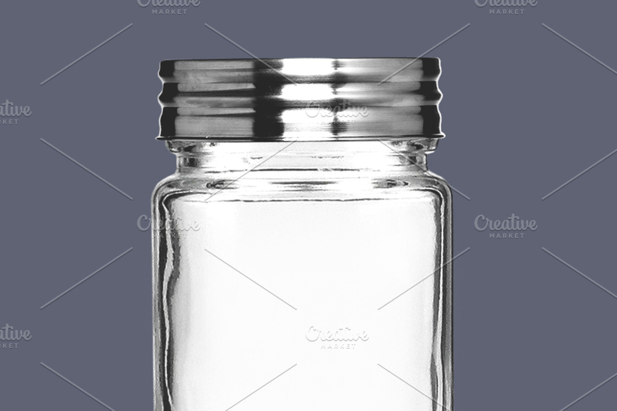 Glass Mason Jar with Metal Lid, a Packaging Mockup by Professional Assets (Photo 4 of 5)