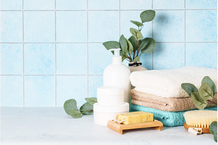 Bathroom with Cosmetic products and, a Beauty & Fashion Photo by Nadia-nb