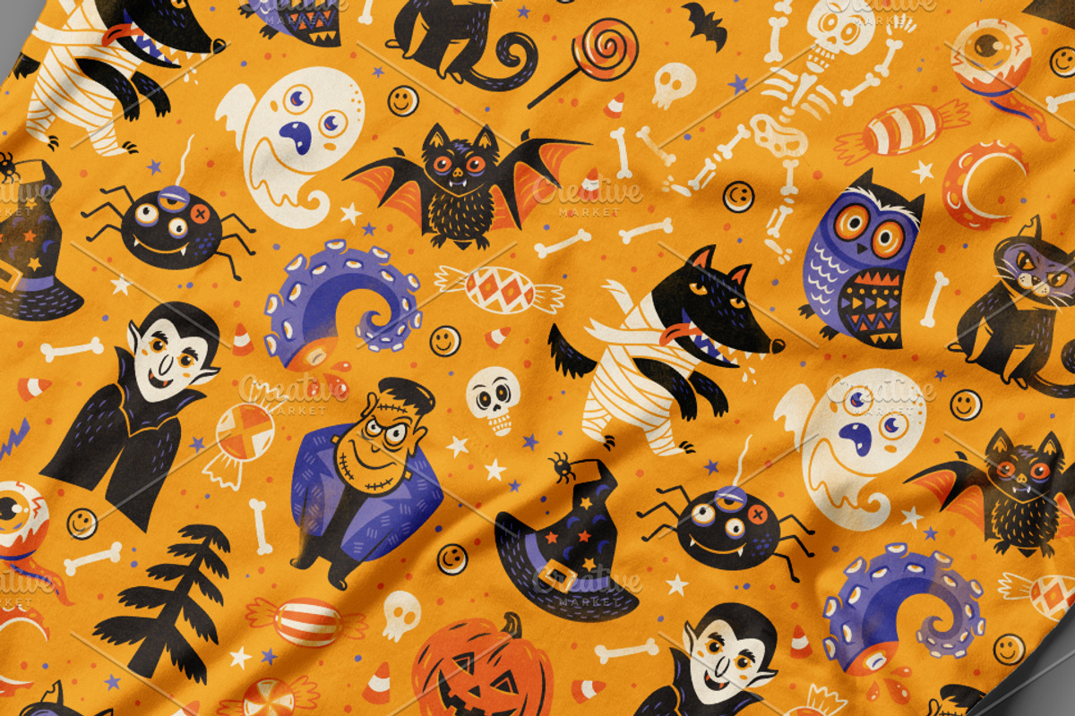 Happy Halloween, a Pattern Graphic by PenguinHouse (Photo 4 of 7)