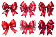 Red Coquette Christmas Bow Bundle, an Illustration by Daily.Designs (Thumbnail 3 of 5)