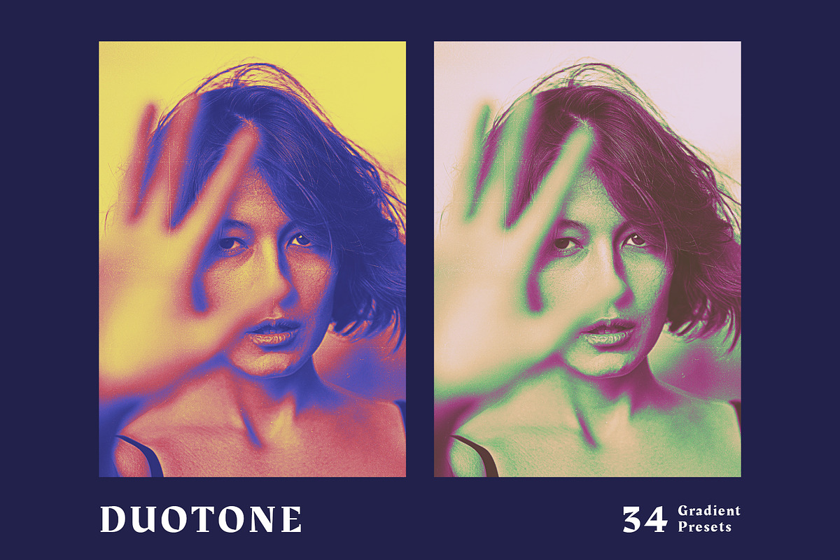 Duotone Gradient Photoshop Effect, a Poster Template by velvetmade.designs (Photo 2 of 10)