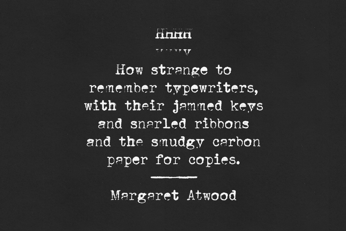Mystery Typewriter font preview 6