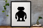 Robot Silhouette SVG, a Technology Illustration by newminddesign (Thumbnail 3 of 3)