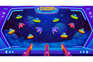 Space battle carnival shoot game, a Sport Illustration by Vector Tradition
