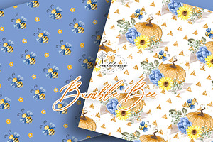 Bumble Bee Digital Paper Pack